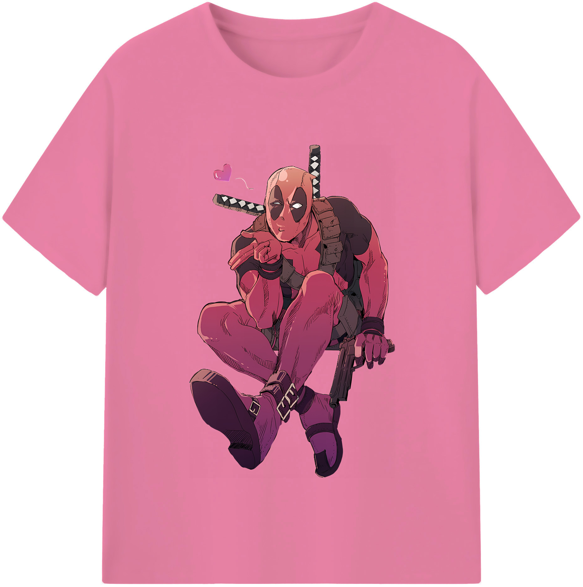 （画像用） Deadpool デッドプール 綿100％半袖Tシャツ（フロントプリント）